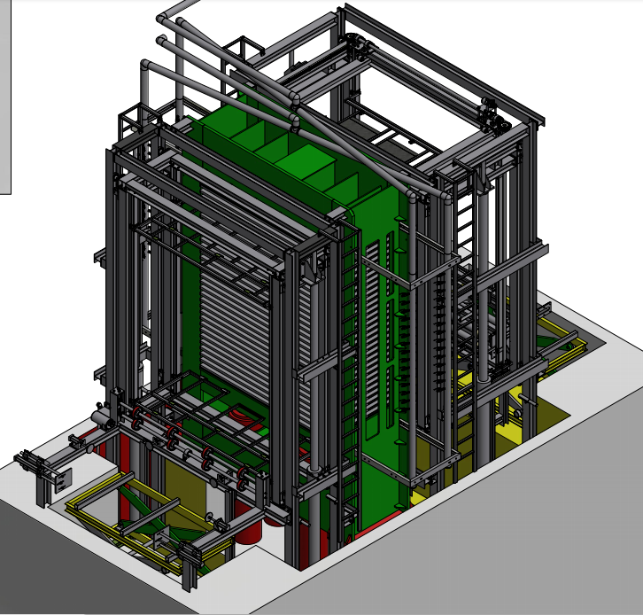 Automatic loading & unloading plywood hot press machine - 35 layers 