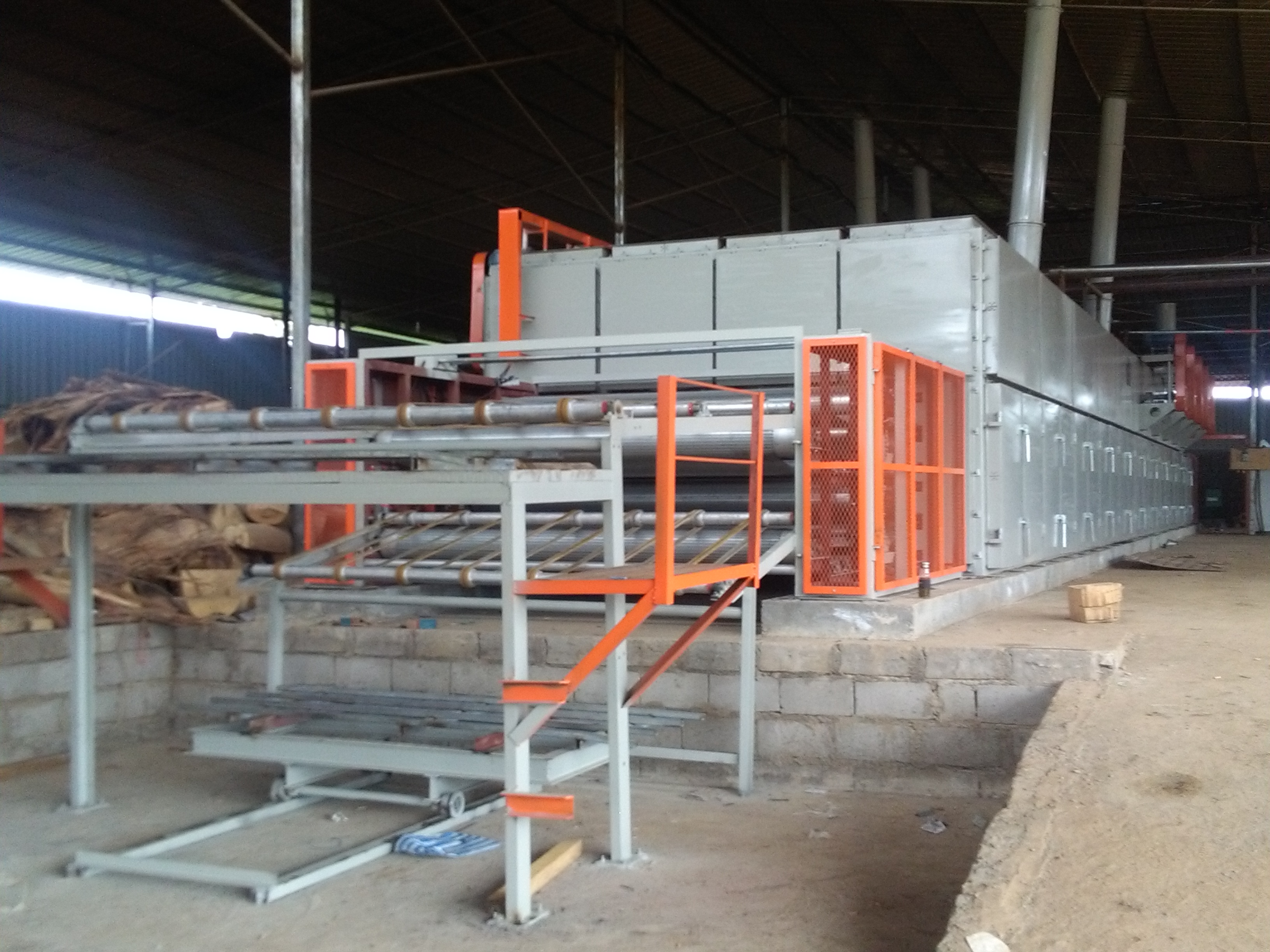 Auto feeding plywood wood veneer dryer 