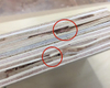 Wood panel flaw detecting check line 