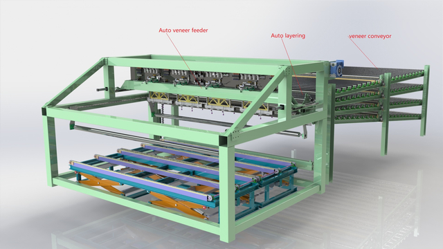 Auto feeding & unfeeding wood veneer dryer 