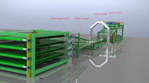 Auto feeding & unfeeding wood veneer dryer 