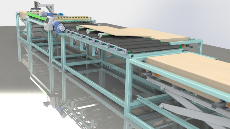 Wood panel flaw detecting check line 