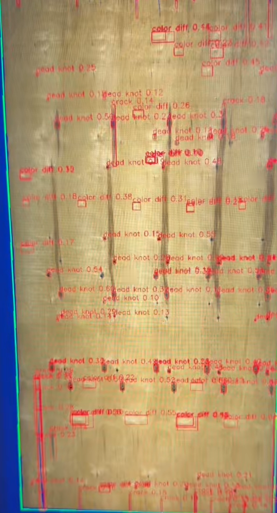 Automatic veneer grading line plywood veneer sorting machine moisture and visual 