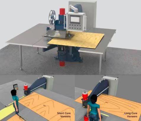 Auto veneer patcher veneer repair machine 