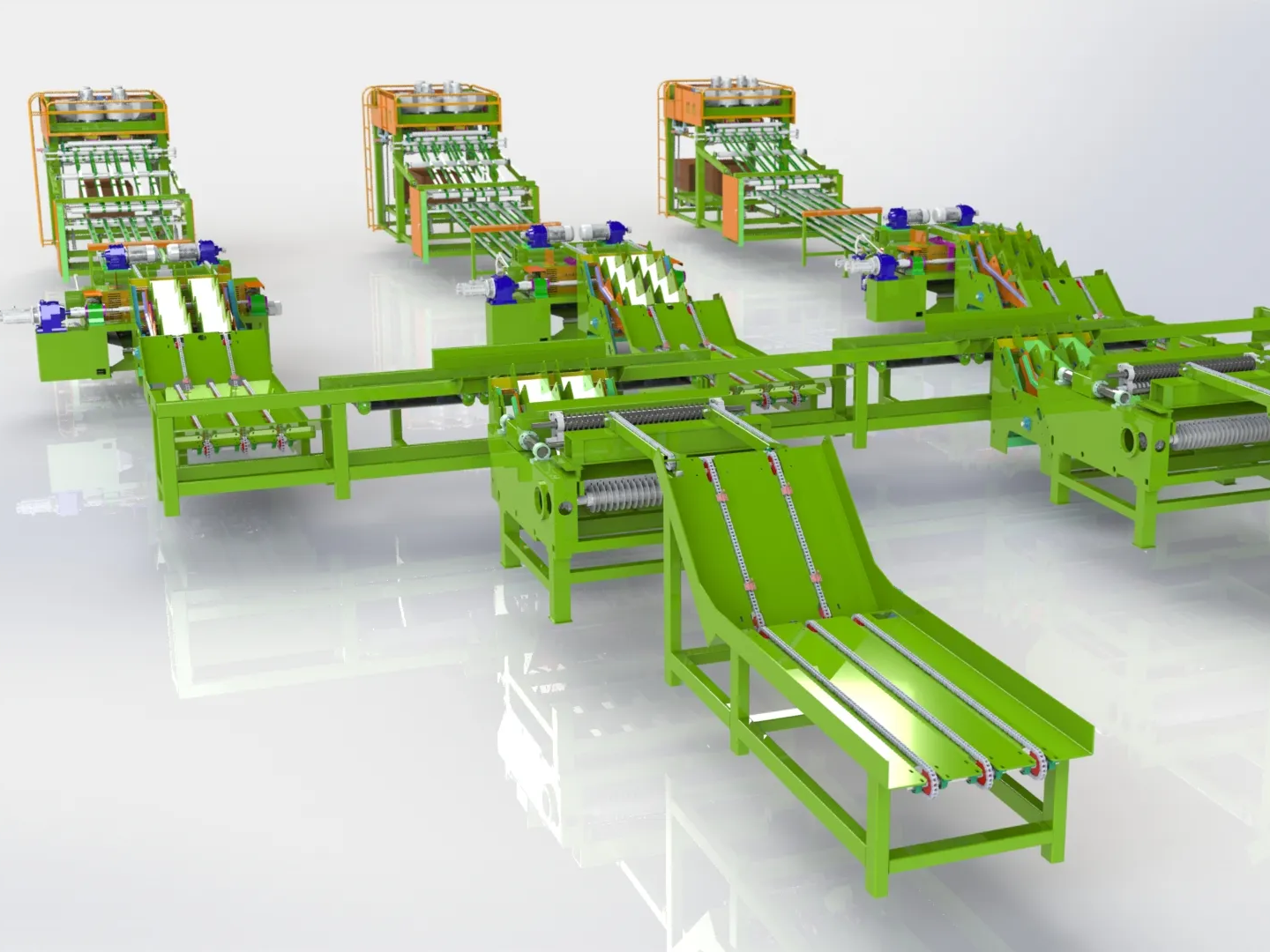 Automatic veneer rotary cutting line for long grain veneer 8ft 2600x1300mm for plywood production 
